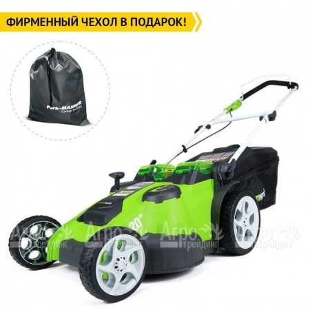 Газонокосилка аккумуляторная GreenWorks G-Max G40LM49DB 40V 49 см Twin Force (без батареи и зарядного устройства)  в Ульяновске