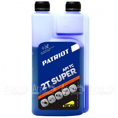 Масло полусинтетическое с дозатором Patriot Super Active 2T 0.946 л для 2-х тактных двигателей  в Ульяновске