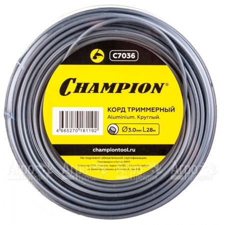 Корд триммерный Champion Aluminium 3.0мм, 28м (круглый)  в Ульяновске