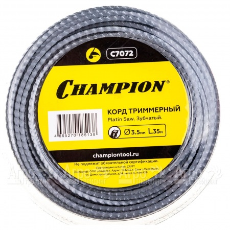 Корд триммерный Champion Platin Saw 3.5мм, 35м (зубчатый)+нож  в Ульяновске