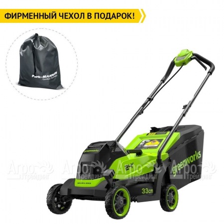 Газонокосилка аккумуляторная GreenWorks GD24LM331 2 Ач в Ульяновске