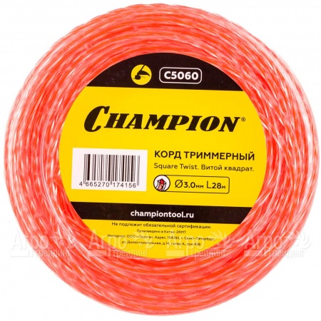 Корд триммерный Champion Square Twist Duo 3.0мм, 28м (витой квадрат)  в Ульяновске