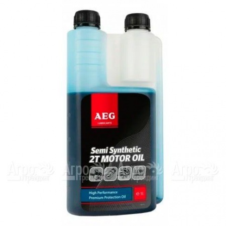 Масло п/с с дозатором AEG Semi Synthetic 2T Motor Oil API TC 1 л для 2-х тактных двигателей в Ульяновске