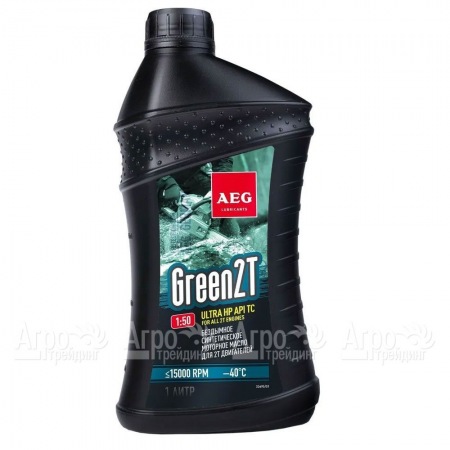 Масло синтетическое AEG Green HP 2T Motor Oil API TC 1 л для 2-х тактных двигателей  в Ульяновске